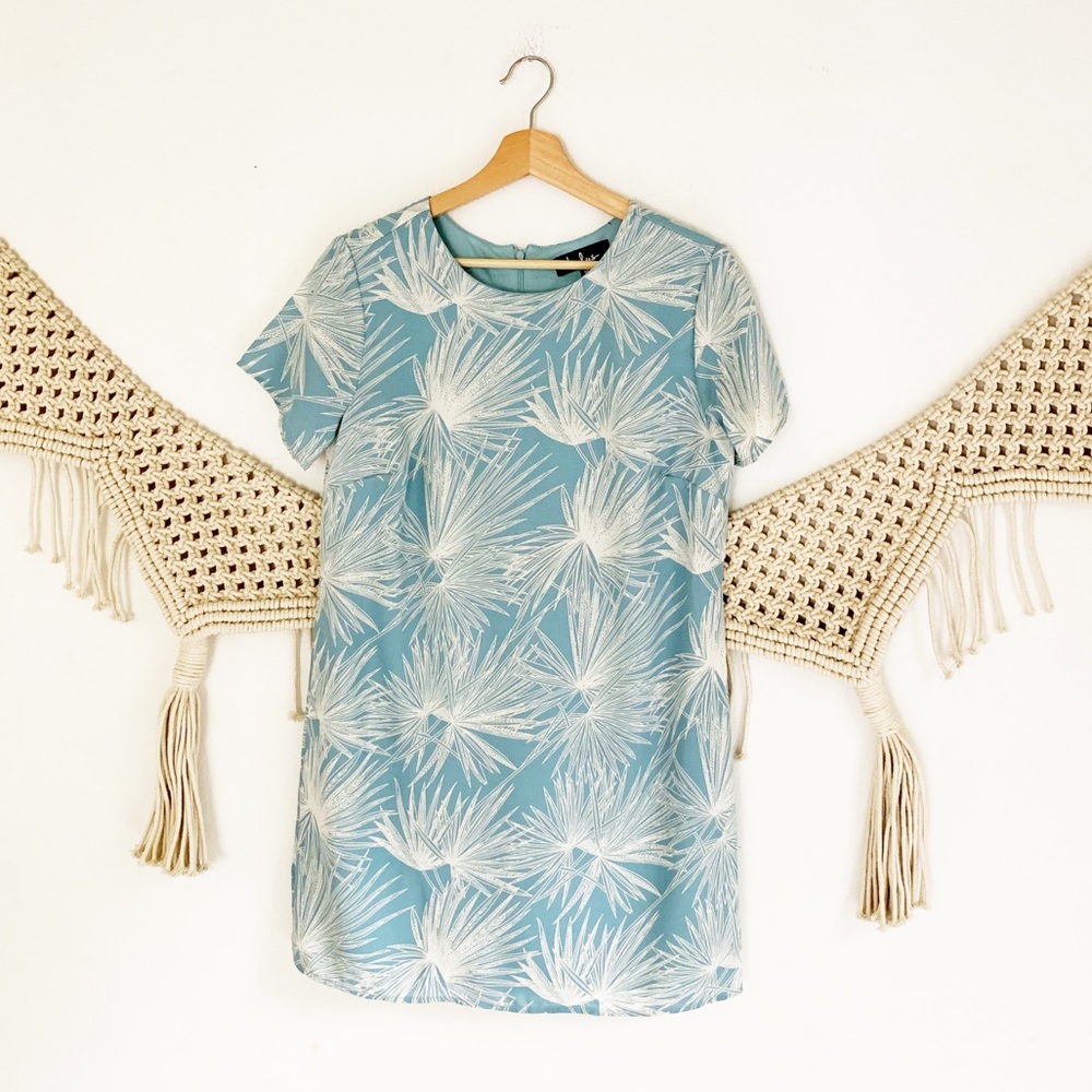 Lulu’s Palm Leaf Print Shift Dress
